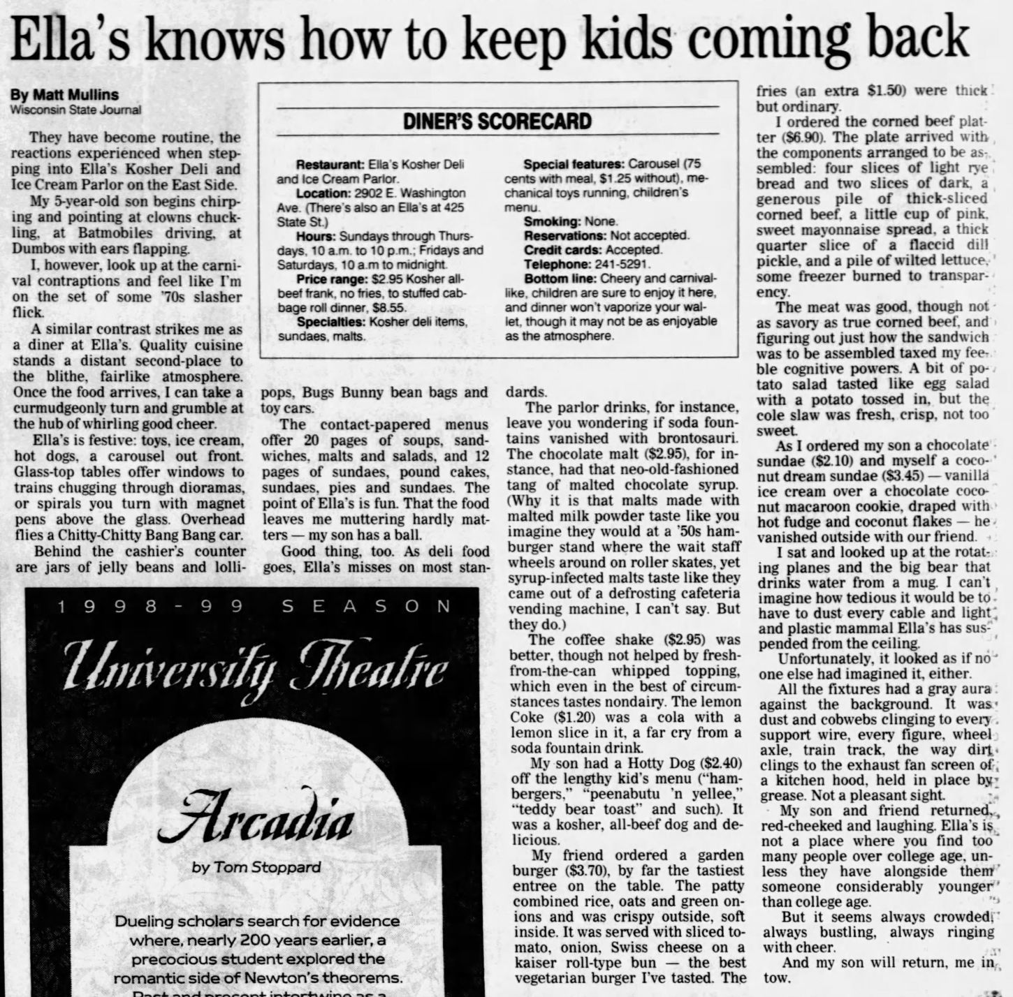 Dining review, 1998